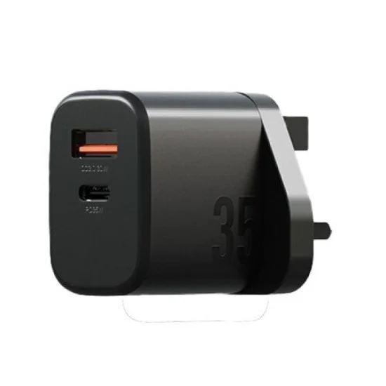 Wall Charger Velox With Weave Cable Bazic - Black